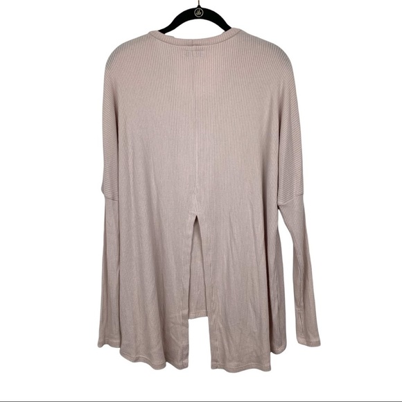 Lauren Moshi Long Sleeve Ribbed Embroidered Butterfly Top XS/S - Picture 2 of 6